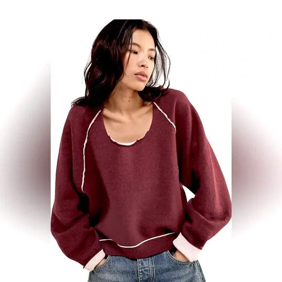 WE THE FREE VALENTINE OVERSIZED SLOUCHY BAGGY PULLOVER CASUAL SWEATER NWOT - Picture 9 of 12